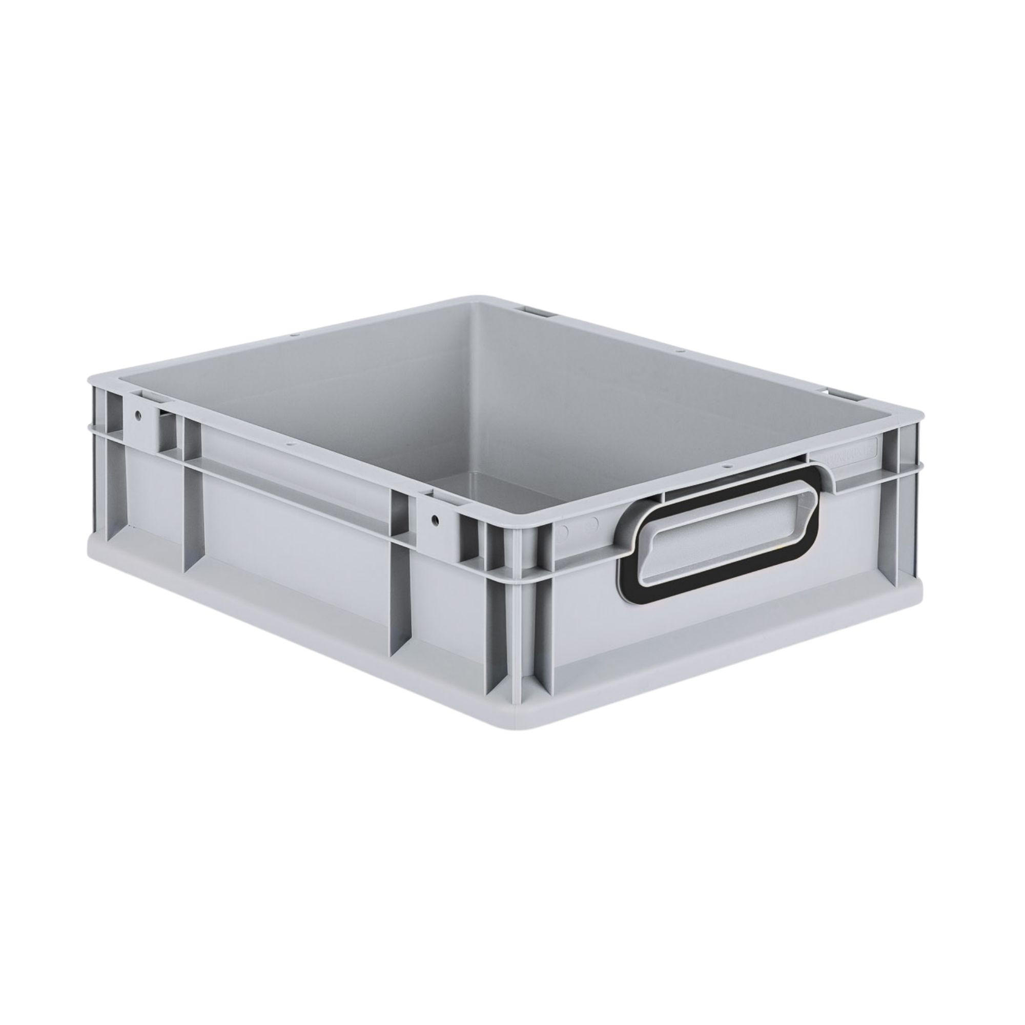 EUROBOX NextGen Color 12x30x40 cm 11 Liter Griffe schwarz zu, Grau - Schwarz/Grau, Kunststoff (30/12/40cm) - PROREGAL