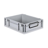 EUROBOX NextGen Color 12x30x40 cm 11 Liter Griffe schwarz zu, Grau - Schwarz/Grau, Kunststoff (30/12/40cm) - PROREGAL