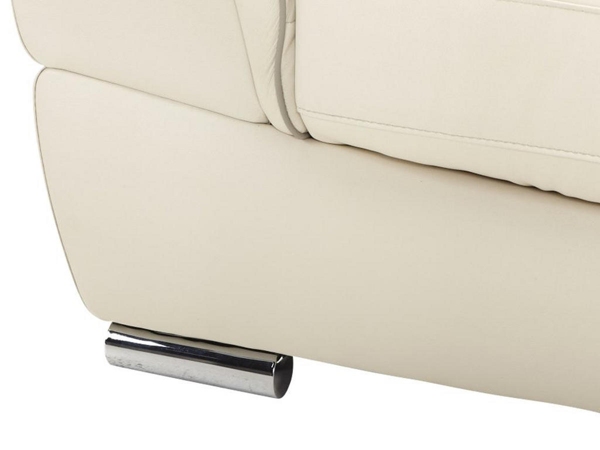 LEDERSESSEL - Elfenbein - THIBAULT - Weiß, Leder (93/87/115cm) - Vente-Unique