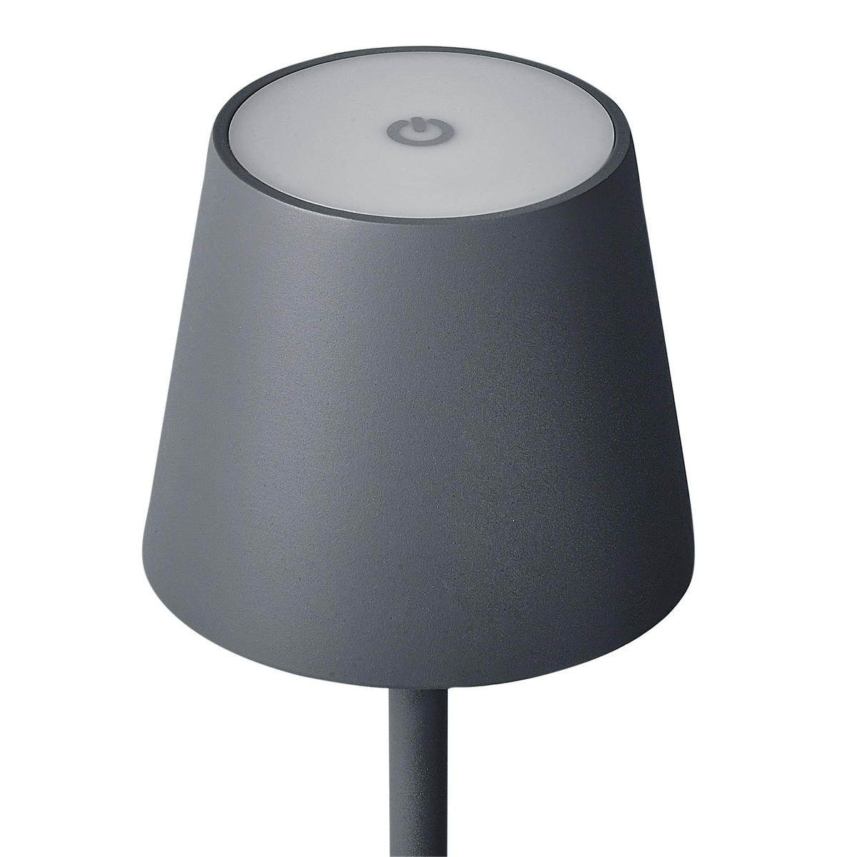 LED-TISCHLEUCHTE Grau Baceiro - Grau, Metall (10/10/38cm) - Beliani