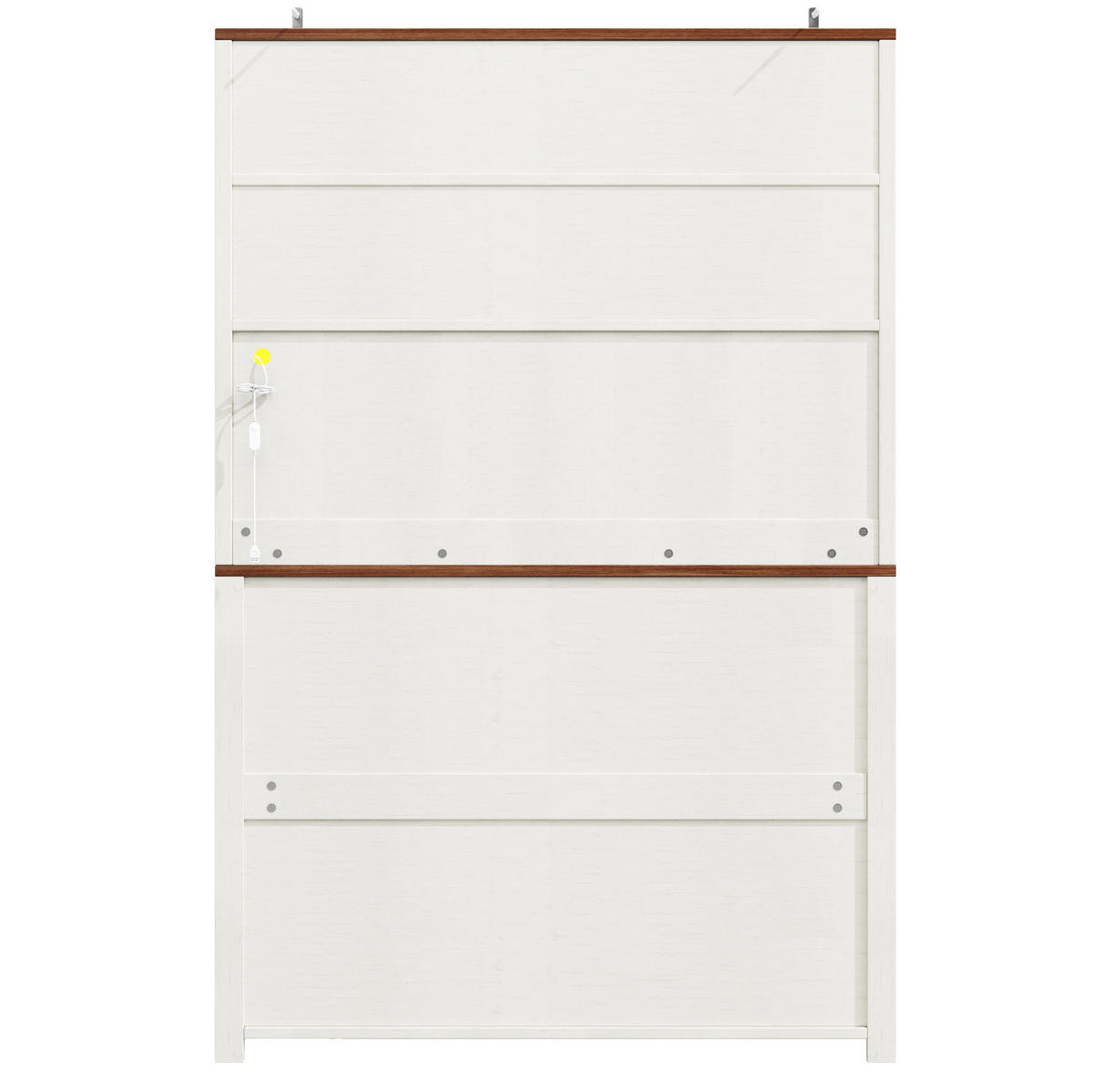 KÜCHENSCHRANK mit LED 115 x 40 x 174,7 cm MDF Weiß - Weiß, Metall (40/174.7/115cm) - Meubliv