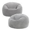 SITZSACK Klassisch Sessel aus Cord 2-tlg. - Grau, Textil (85/50/85cm) - icon