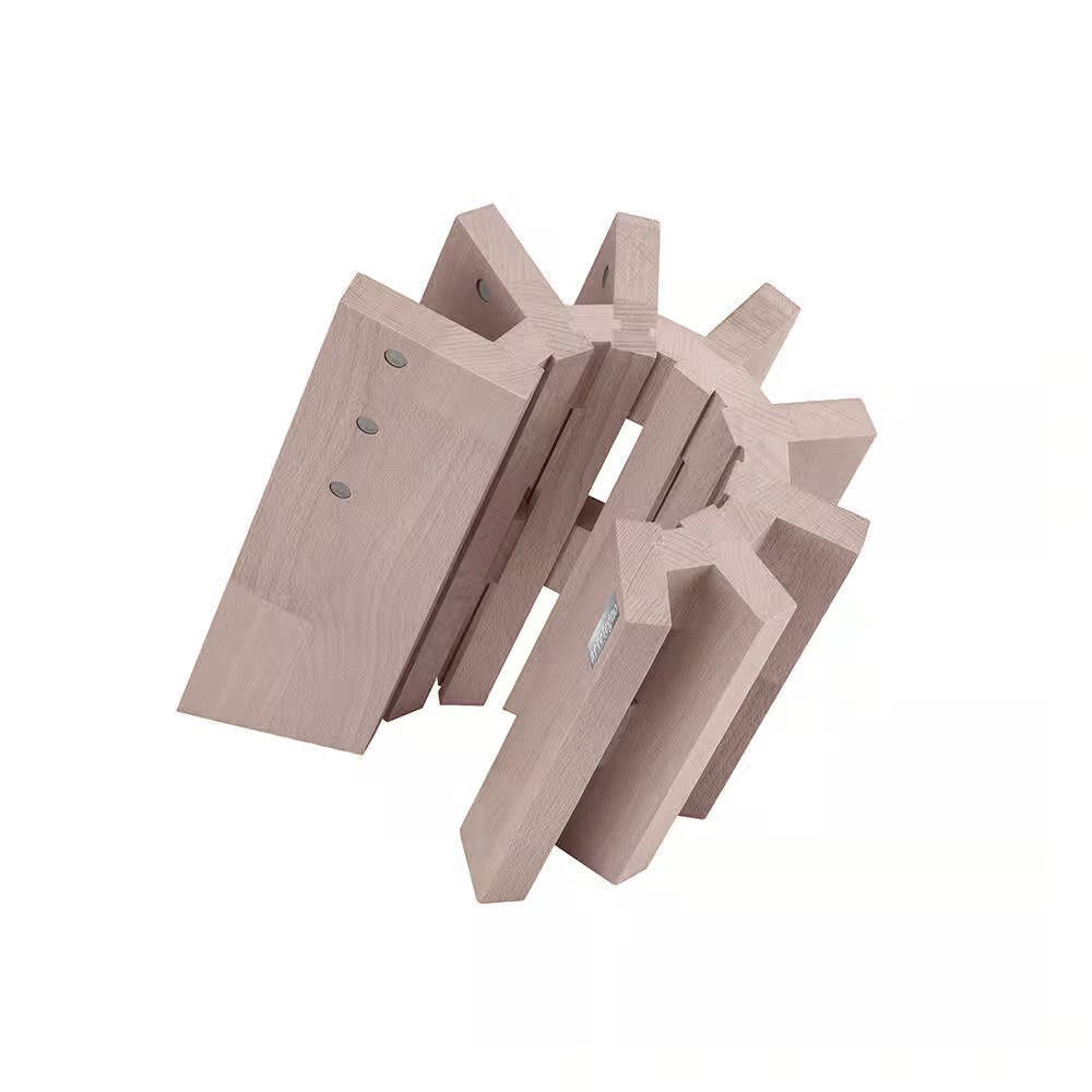 MESSERBLOCK Beige 25/28/25 cm AL51W - Beige, Holz (28/25/25cm) - ArteLegno