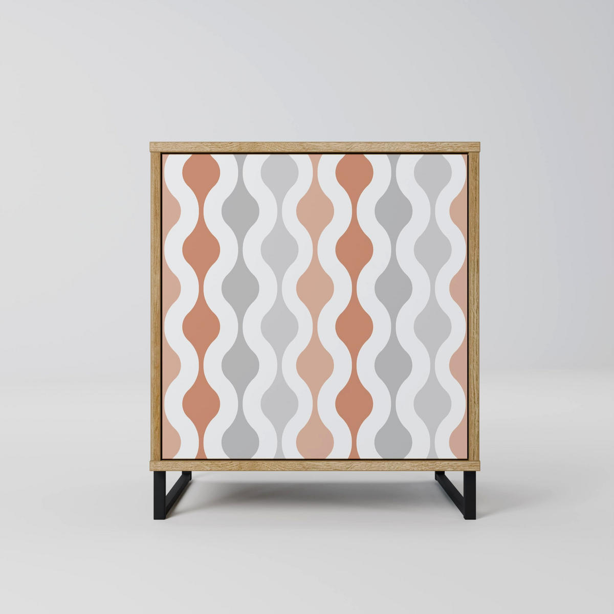 SIDEBOARD HAZY NOSTALGIA, Eichefarben, 57,5x42x57,5 cm, Ohne Füße - Eichefarben/Multicolor, Holzwerkstoff (57.5/57.5/42cm) - SpaceRebels