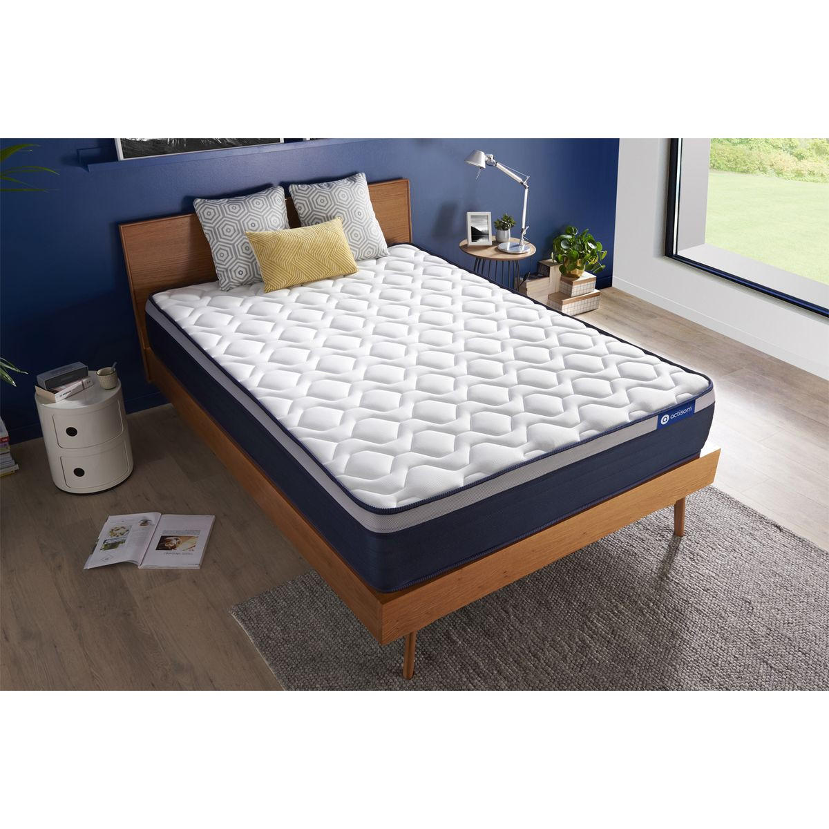 MATRATZE Actiflex max Taschenfederkern und Memory-Schaum 100 x 190 cm h3 - Weiß, Textil (100/190cm) - ACTISOM