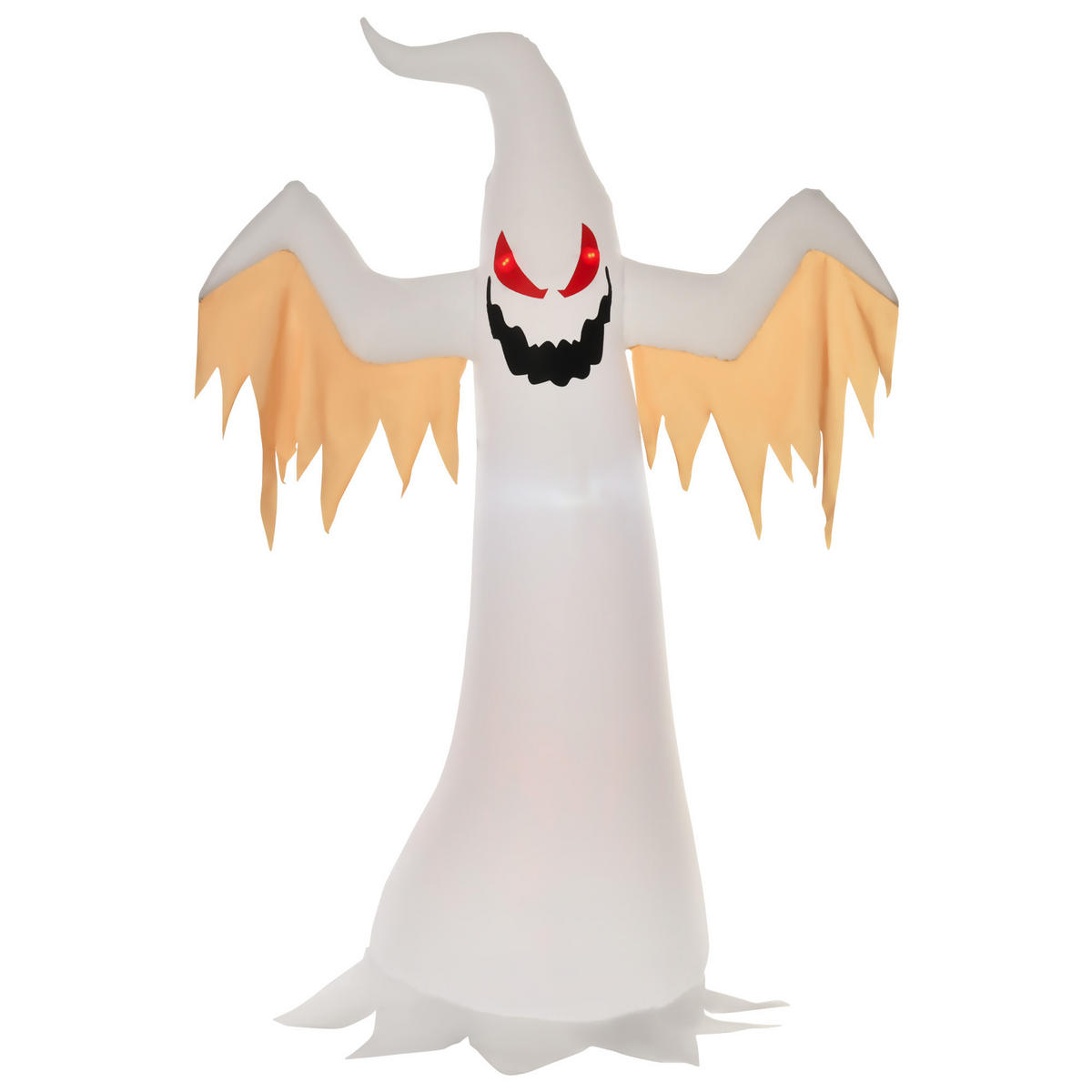 HALLOWEEN AUFBLASBARER GEIST , Weiß, Polyester - Weiß, Kunststoff (80/240/150cm) - HOMCOM