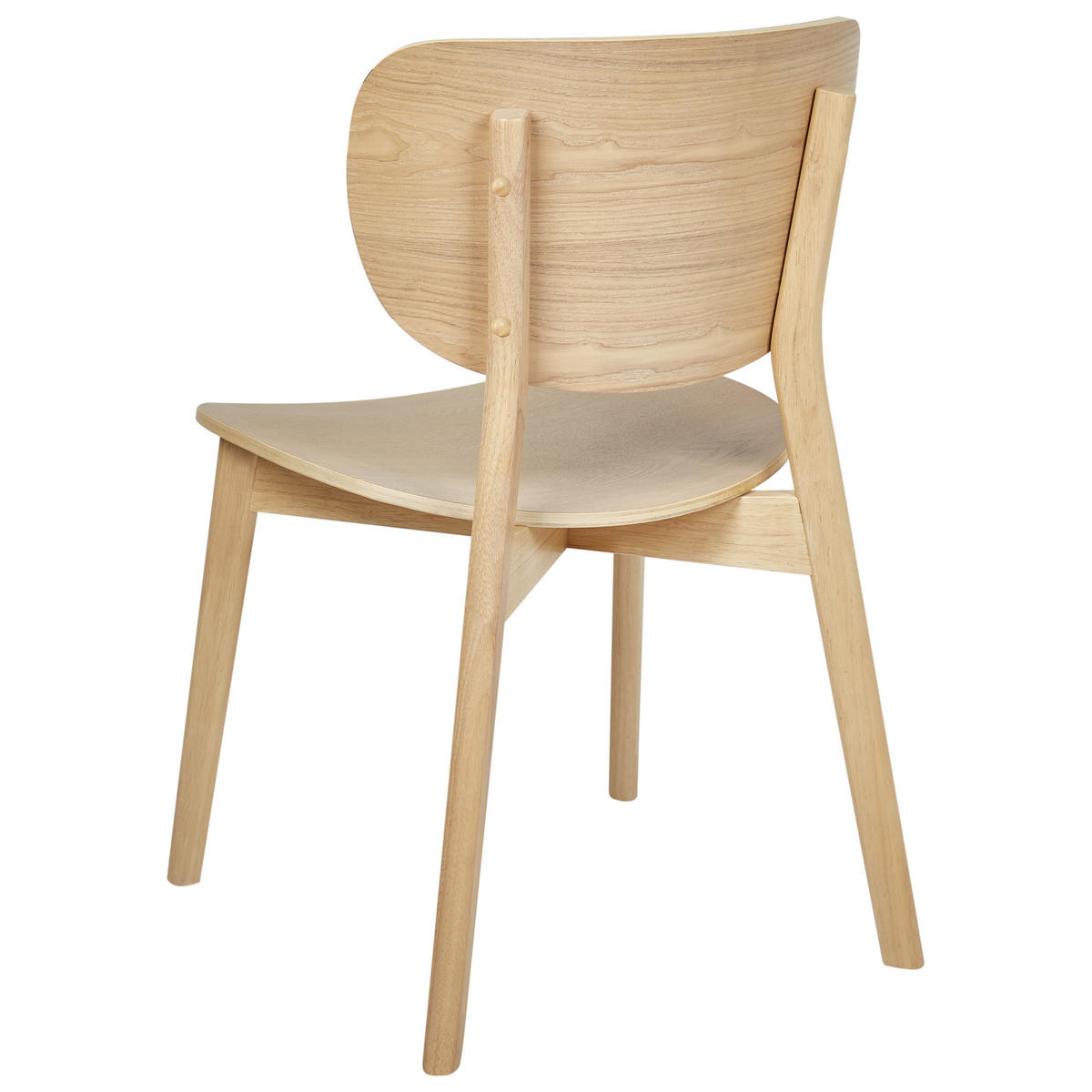 ESSZIMMERSTUHL 2er-Set Holz Hellbraun Overly - Hellbraun, Holz (49/80/47cm) - Beliani