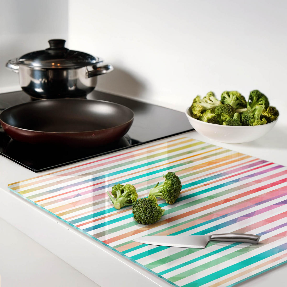 GLASPLATTE 60x52 cm Regenbogen - Multicolor, Glas (60/0.4/52cm) - TULUP