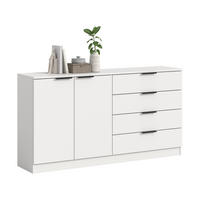 KOMMODE KOPENHAGEN (B/H/T: ca. 148/80/35 cm) in weiß/weiß - Weiß, Holzwerkstoff (148/80/35cm)