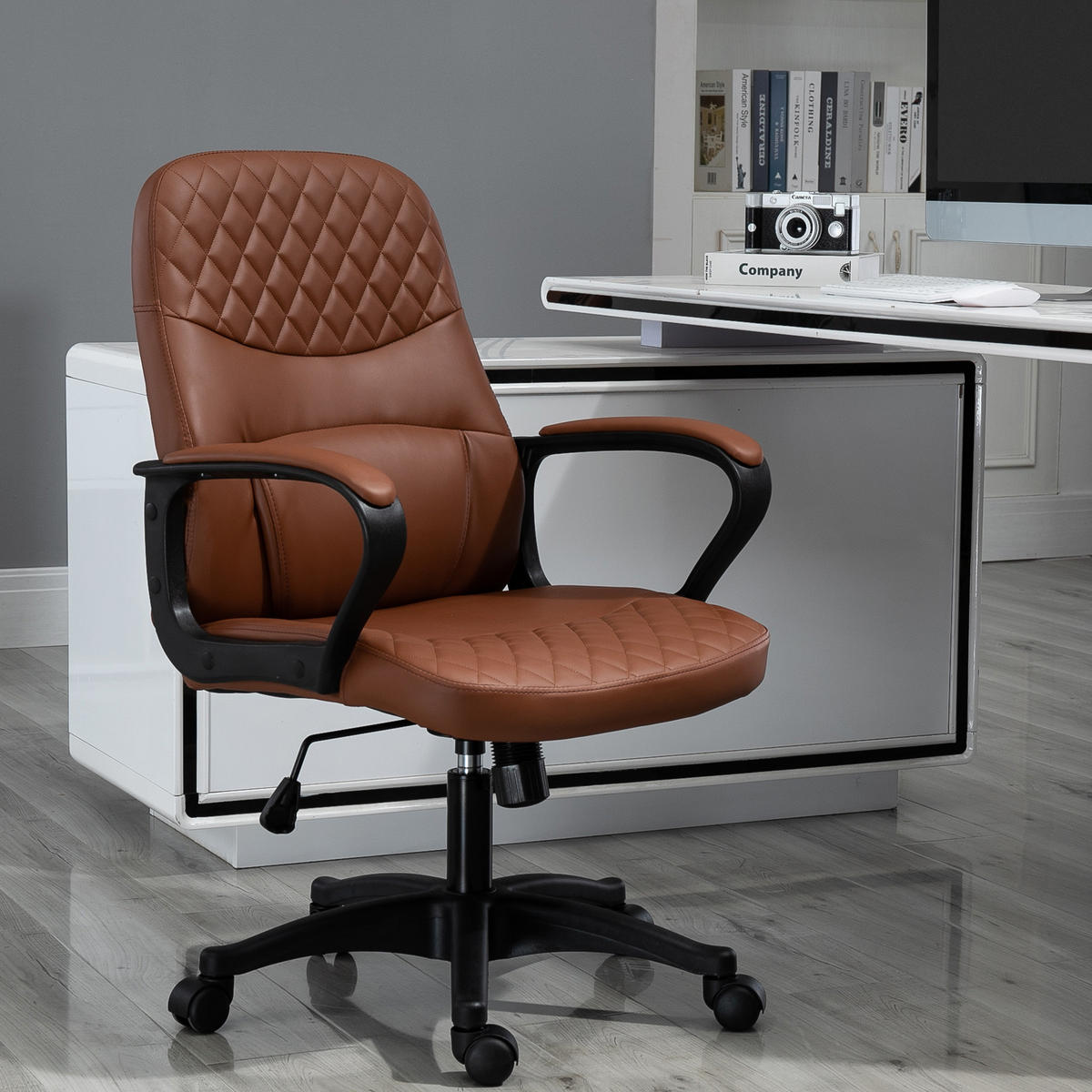 SCHAUKELSTUHL, 2 Massagepunkte, USB, Kunstleder, braun, 59x63x92-101cm - Multicolor, Holzwerkstoff (59/101/63cm) - FORIOUS