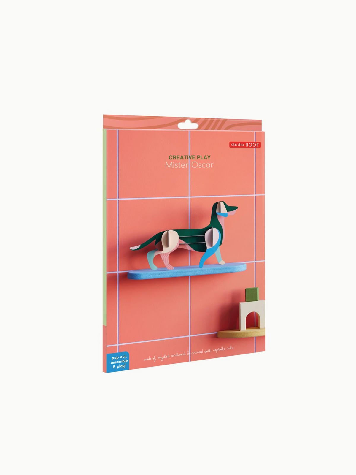 WANDSKULPTUR Bunt 6,5/22 cm - Multicolor, Wellpappe (6.5/22/22cm) - KUNSTLOFT