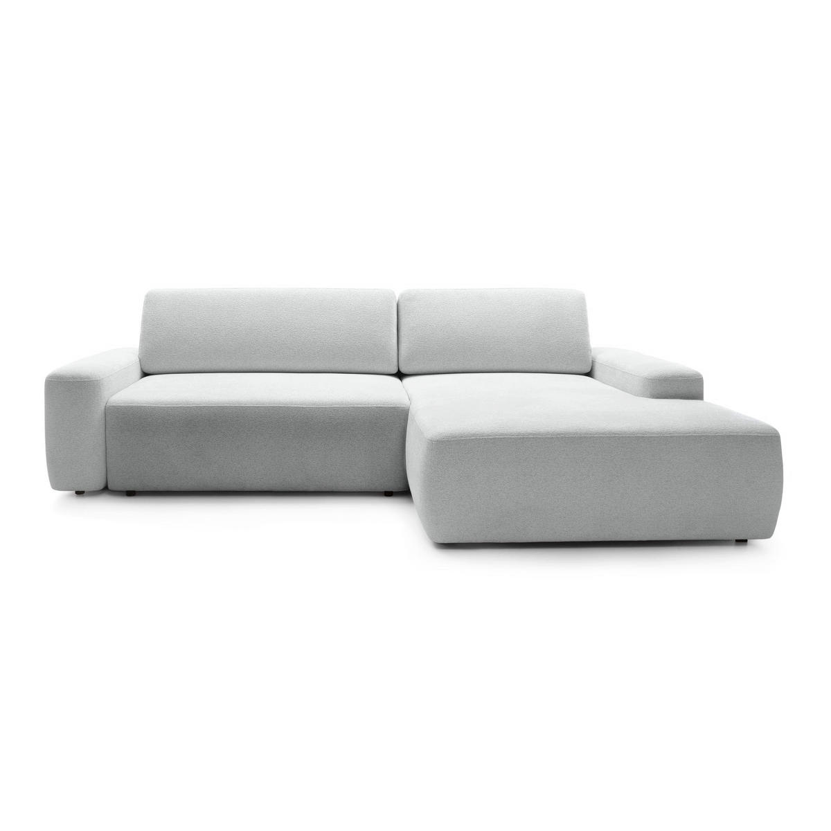 ECKSOFA Bamby Silberfarben 264 cm - Silberfarben, Textil (264/82/162cm) - Pillovely