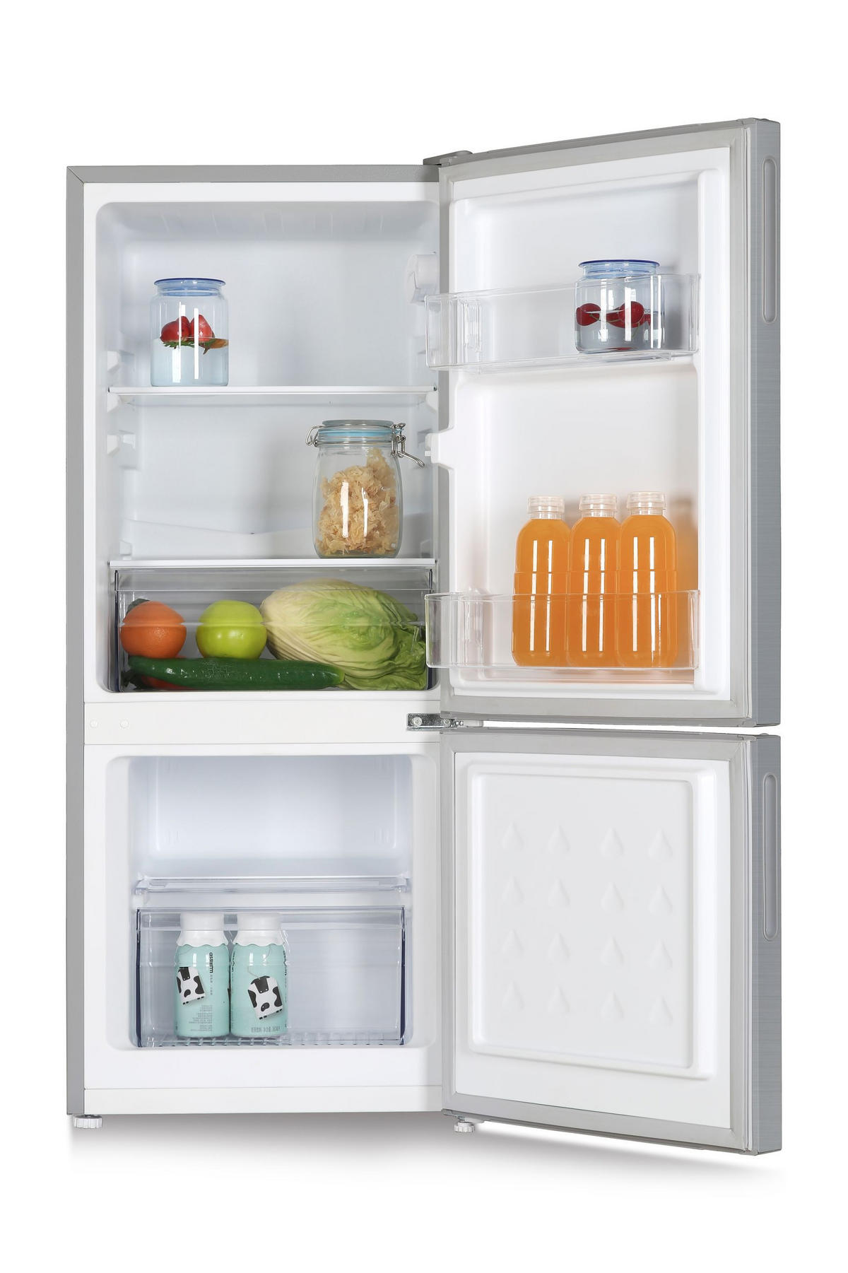 KÜHLGEFRIERKOMBINATION KHKG117ES 117 Liter Nutzinhalt, Silber, Nur 39 dB - Silberfarben, Kunststoff (51.5/117/54.5cm) - PKM