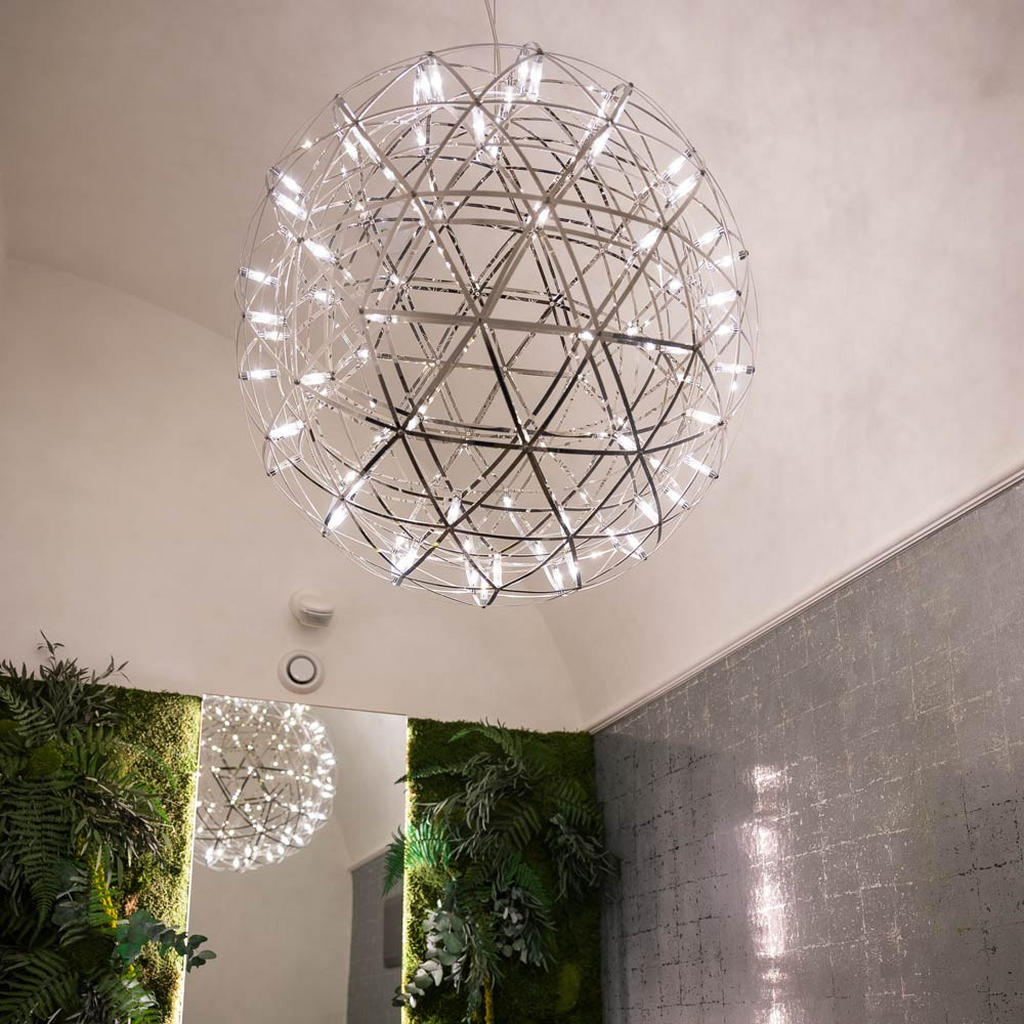 Thumbnail - s.luce Led-Hängelampe, Gold, Metall, Rund, 70x70x70 cm, Lampen & Leuchten, LED Beleuchtung, LED-Hängeleuchten