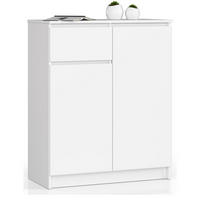 KOMMODE Weiß 80x40x99 cm - Weiß, Holzwerkstoff (80/99/40cm) - Akord