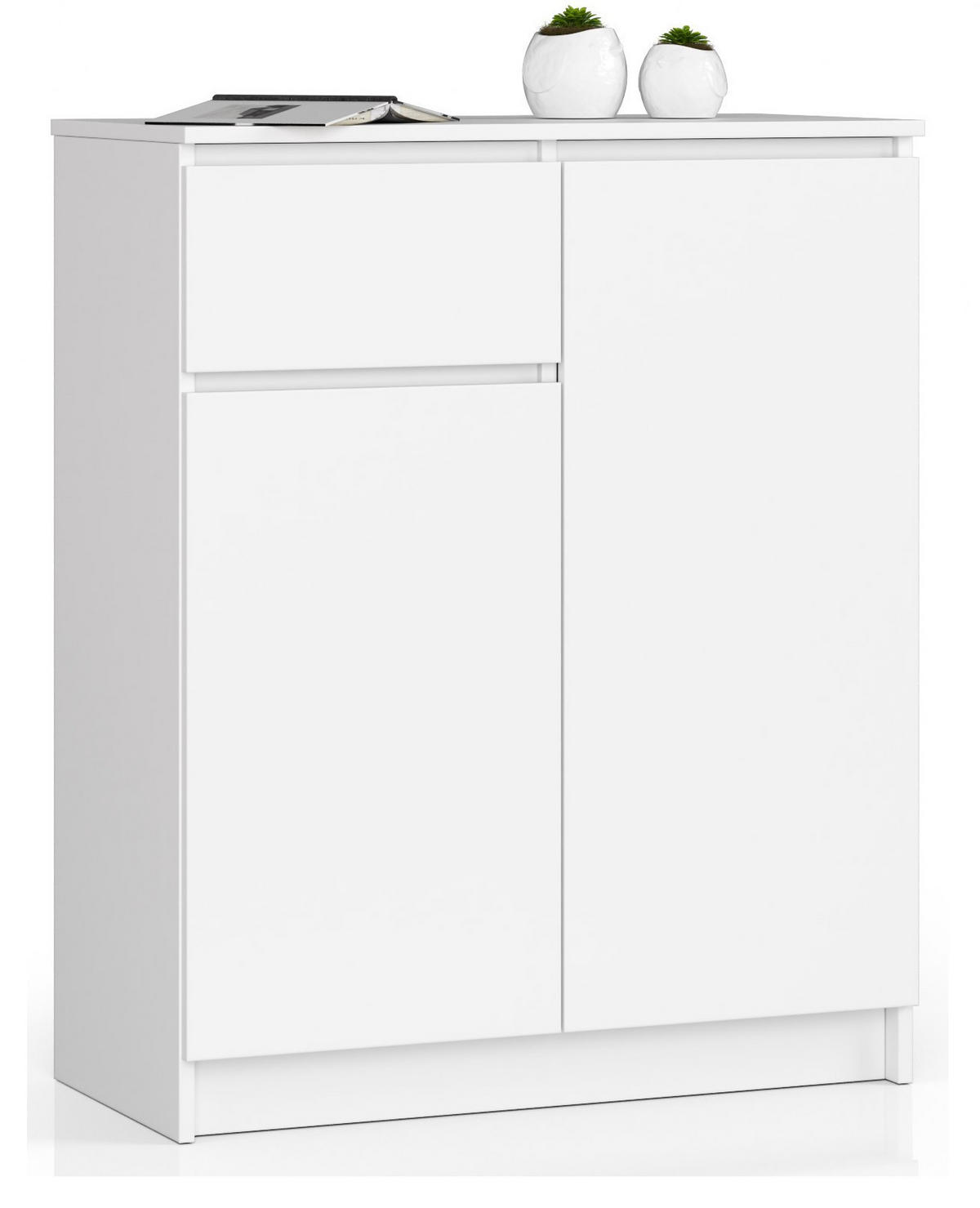 KOMMODE Weiß 80x40x99 cm - Weiß, Holzwerkstoff (80/99/40cm) - Akord