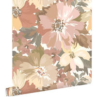 TAPETE Blumen 50 x 900 cm - Braun, Papier (50/900cm) - ESTAhome