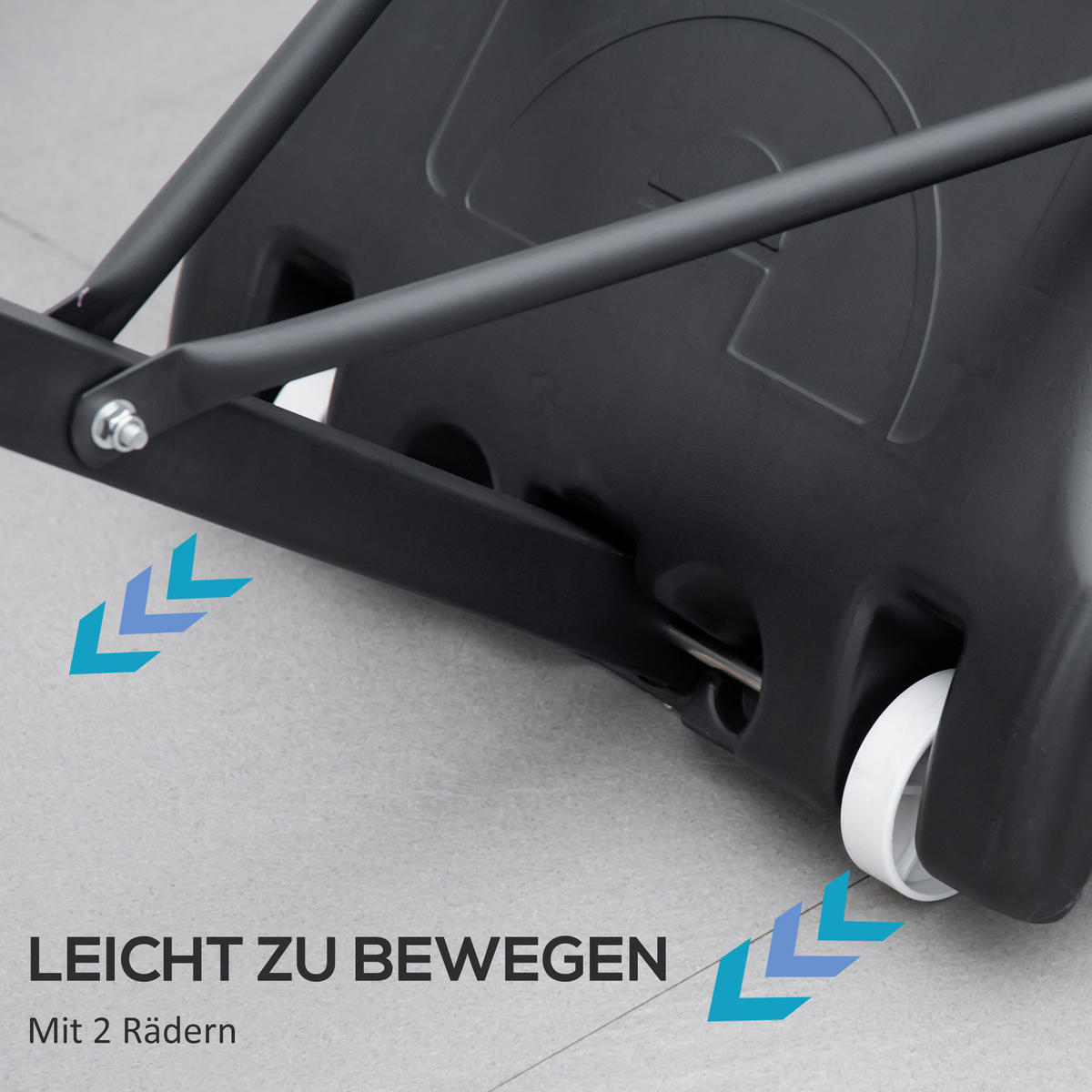 BASKETBALLKORB, Stahl, Schwarz, 73L x 49B x 250H cm - Schwarz, Metall (49/131cm) - HOMCOM