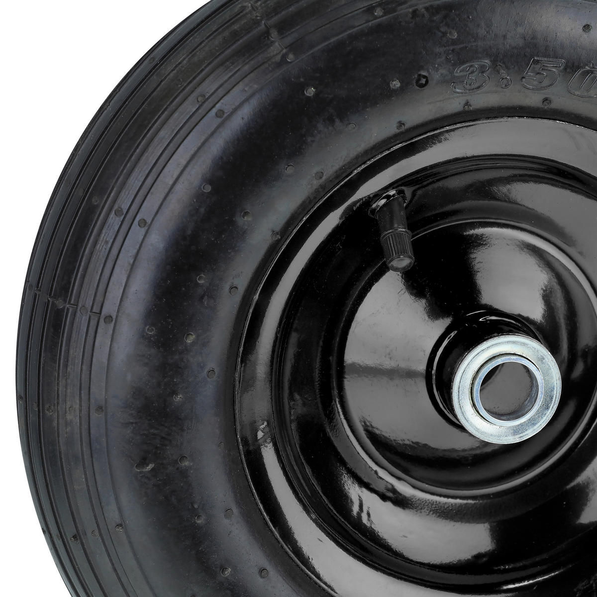 SCHUBKARRENRAD - Schwarz, Kunststoff/Metall (31/31/9cm) - Relaxdays