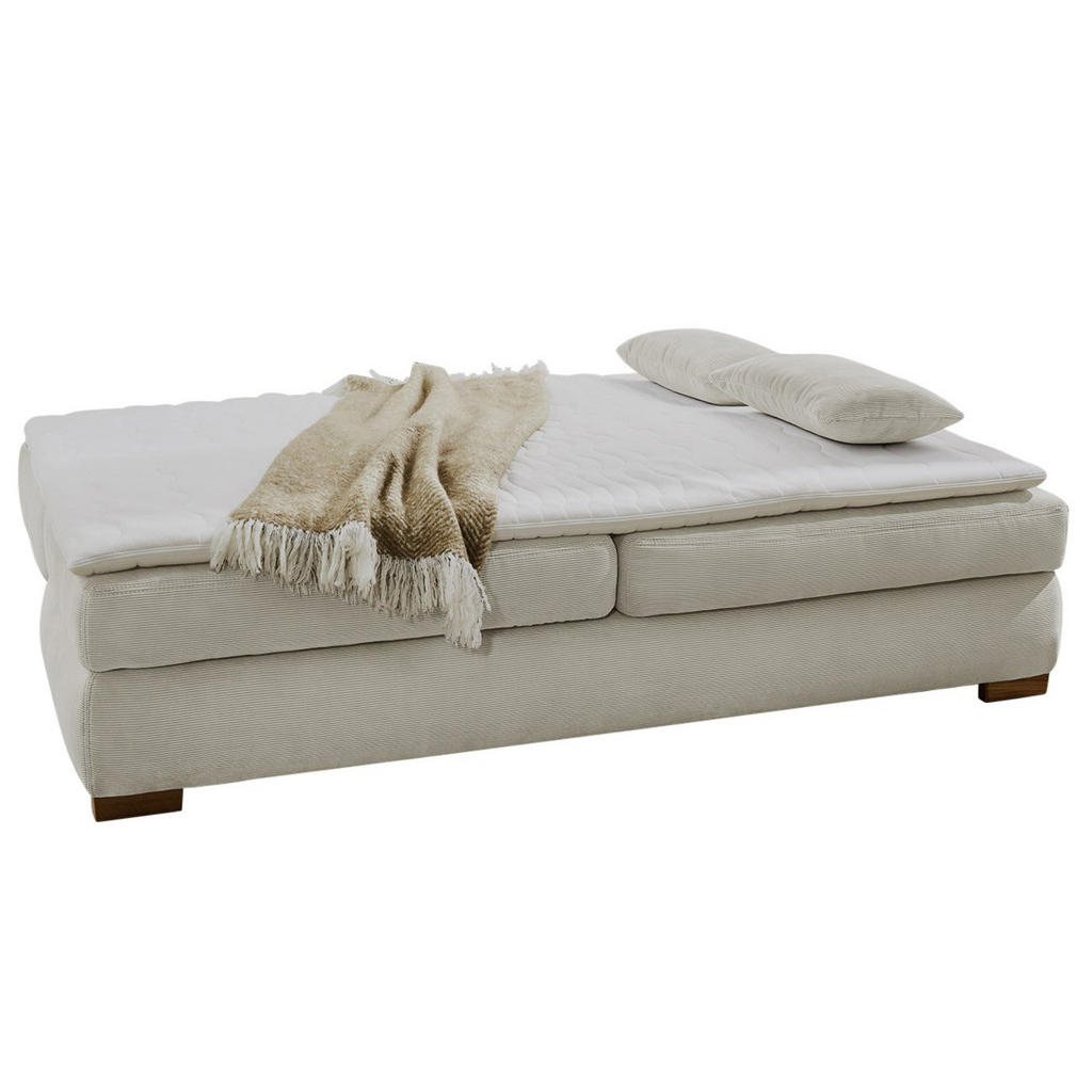 Thumbnail - luma-home Dauer-Schlafsofa, Beige, Textil, 2-Sitzer, Füllung: Polyurethan (Pur), einzeln stellbar,Rechteckig, 201x88x110...