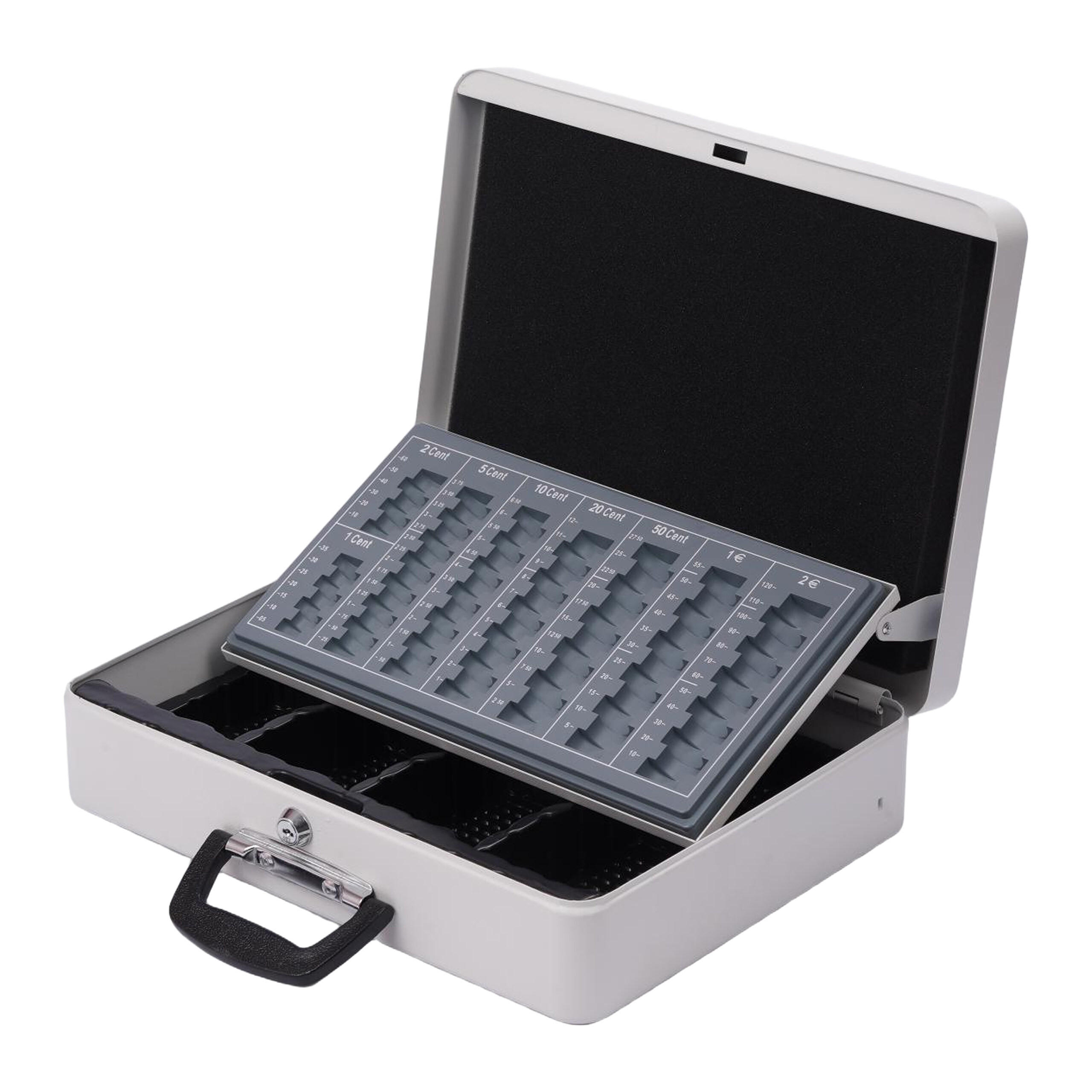 GELDKASSETTE - Weiß, Kunststoff/Metall (37/10/28cm) - Relaxdays