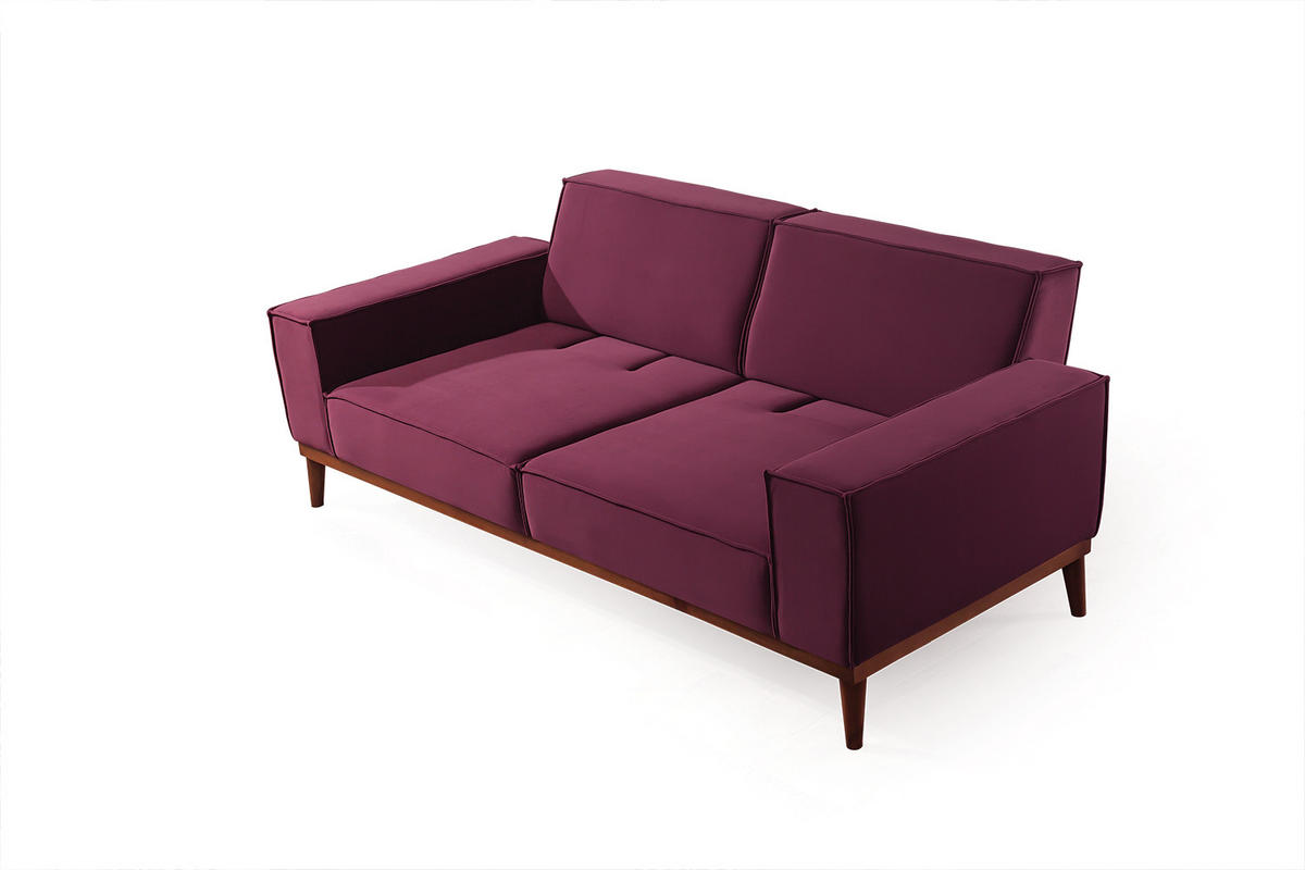 SOFA Retry 3-Sitzer Violett - Violett, Holz/Textil (230/90/96cm) - Villa Möbel