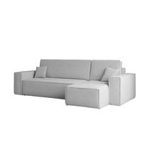 ECKSOFA Mit Schlaffunktion Und Bettkasten L-Form BEST Stoff Abriamo Hellgrau Rechts - Hellgrau, Holz/Textil (244/142cm) - Kaiser Möbel