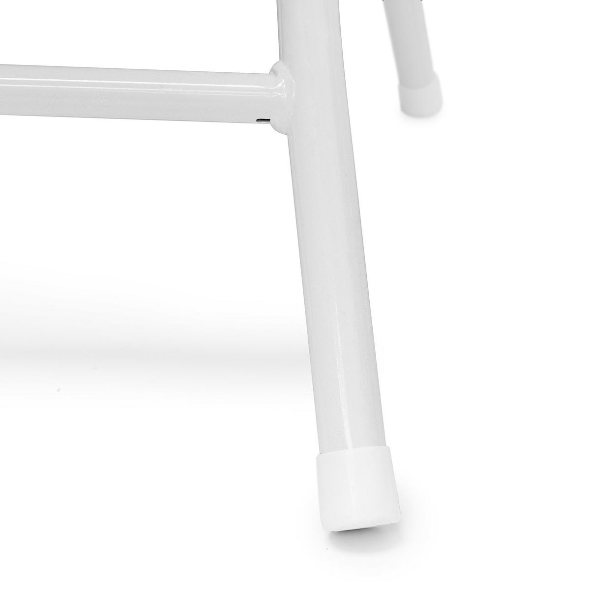 GARTENTISCH - Weiß, Kunststoff/Metall (80/80/74cm) - Relaxdays