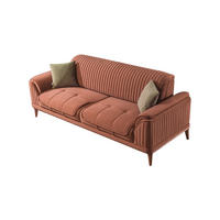 3 Sitzer SOFA Bond Samt Terracotta - Terracotta, Holz/Textil (230/85/100cm) - Villa Möbel