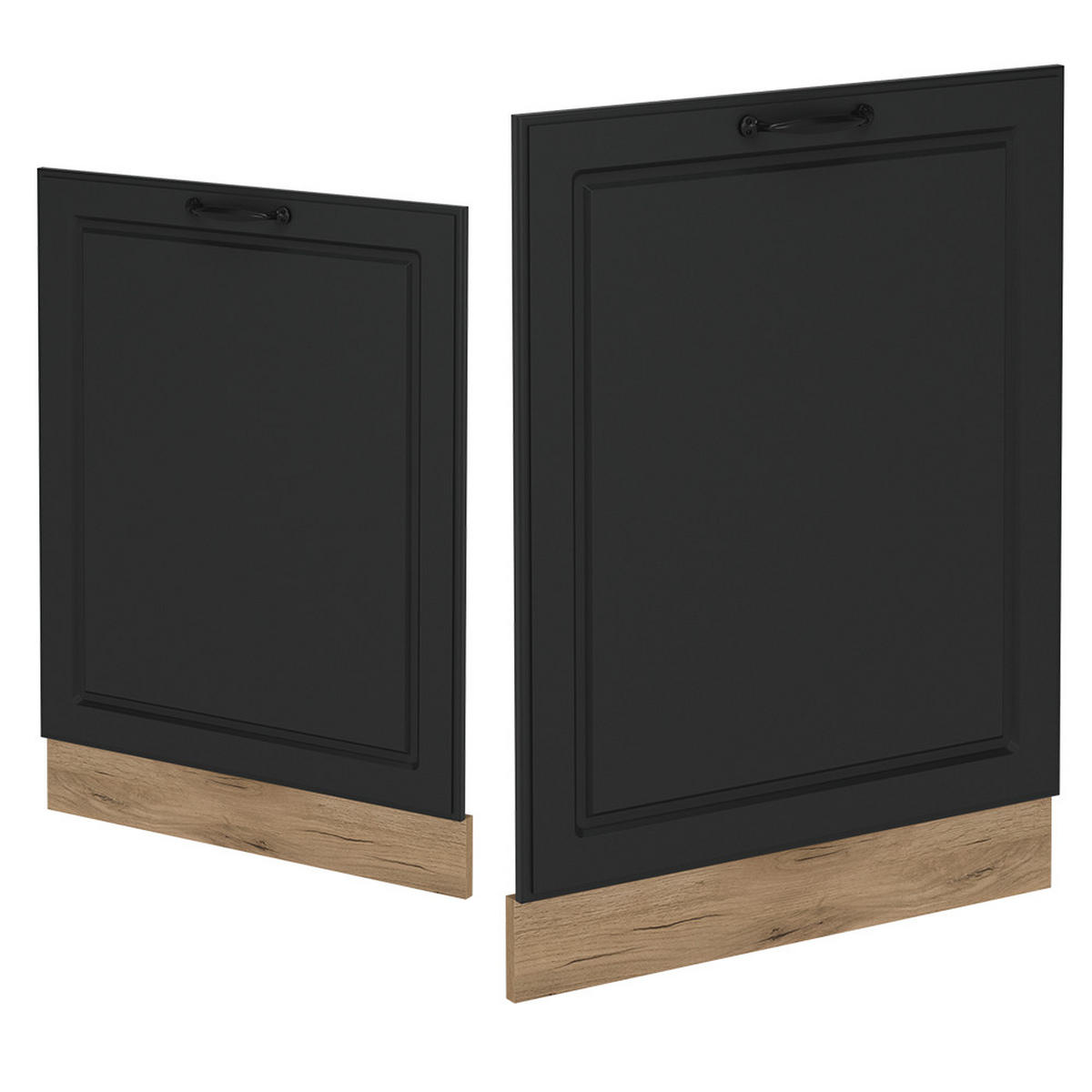 GESCHIRRSPÜLBLENDE R-Line Anthrazit Landhaus 60 cm , AP Anthrazit - Honigeiche/Anthrazit, Holzwerkstoff (60/81.8/1.6cm) - Vicco