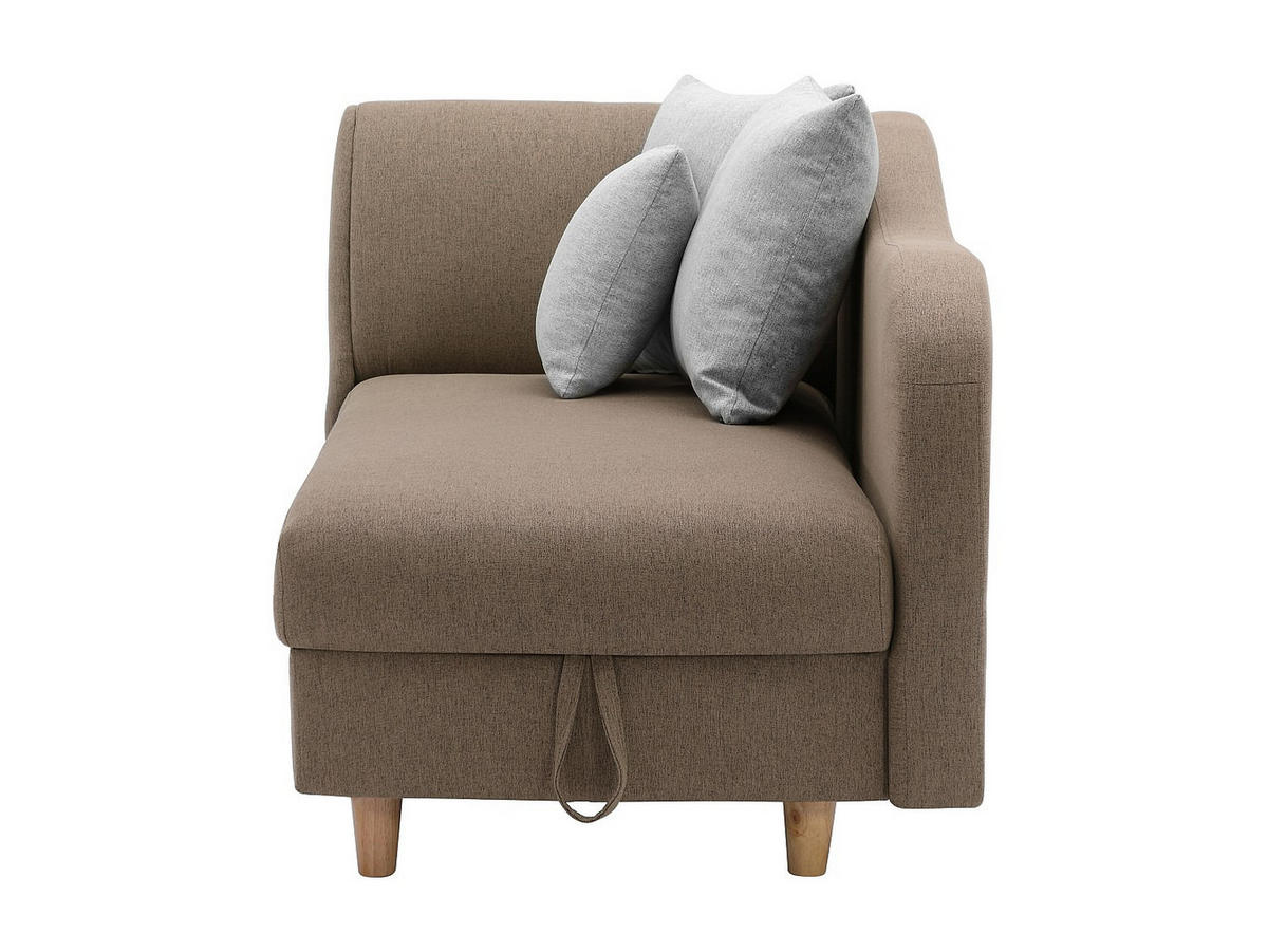 RECAMIERE mit Schlaffunktion - 1 -Sitzer - Polyester - braun - PENELOPE - Braun, Textil (160/81/80cm) - Vente-Unique