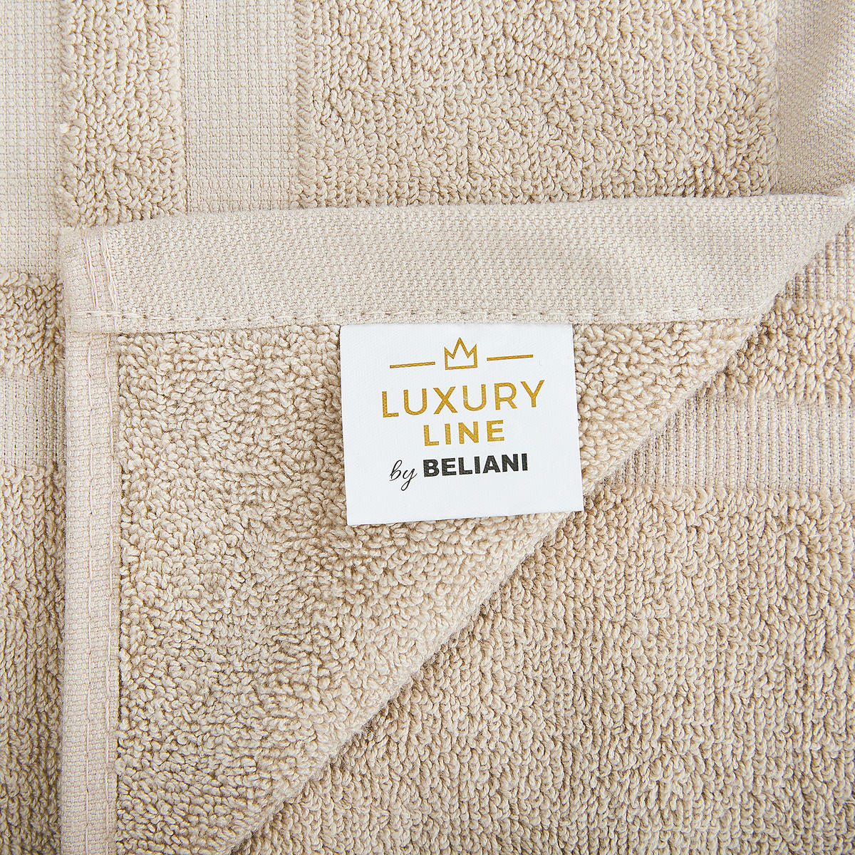 BADEHANDTUCH 9-teilig Beige Atai - Beige, Textil (70/140cm) - Beliani
