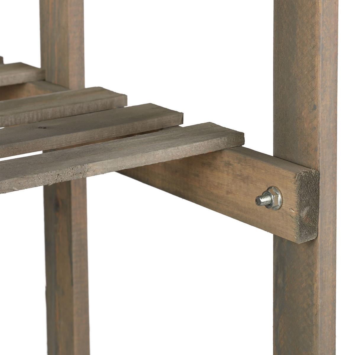 BLUMENREGAL - Grau, Holz (81/125/25cm) - Relaxdays