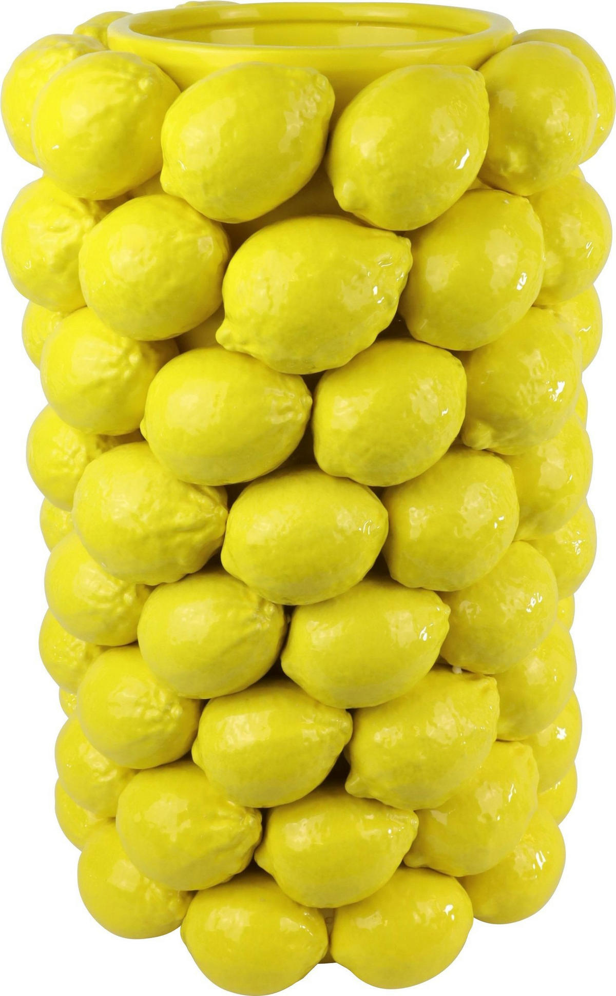 VASE Limone gelb mit Zitronen - Gelb, Keramik (44cm) - FURNARO