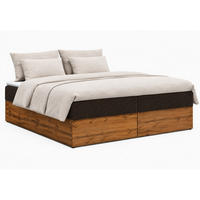 BOXSPRINGBETT LOLY 160x200 cm Bonell H3 mit Bettkasten Braun - Schwarz/Braun, Kunststoff/Textil (160/200cm) - KS Home Concept