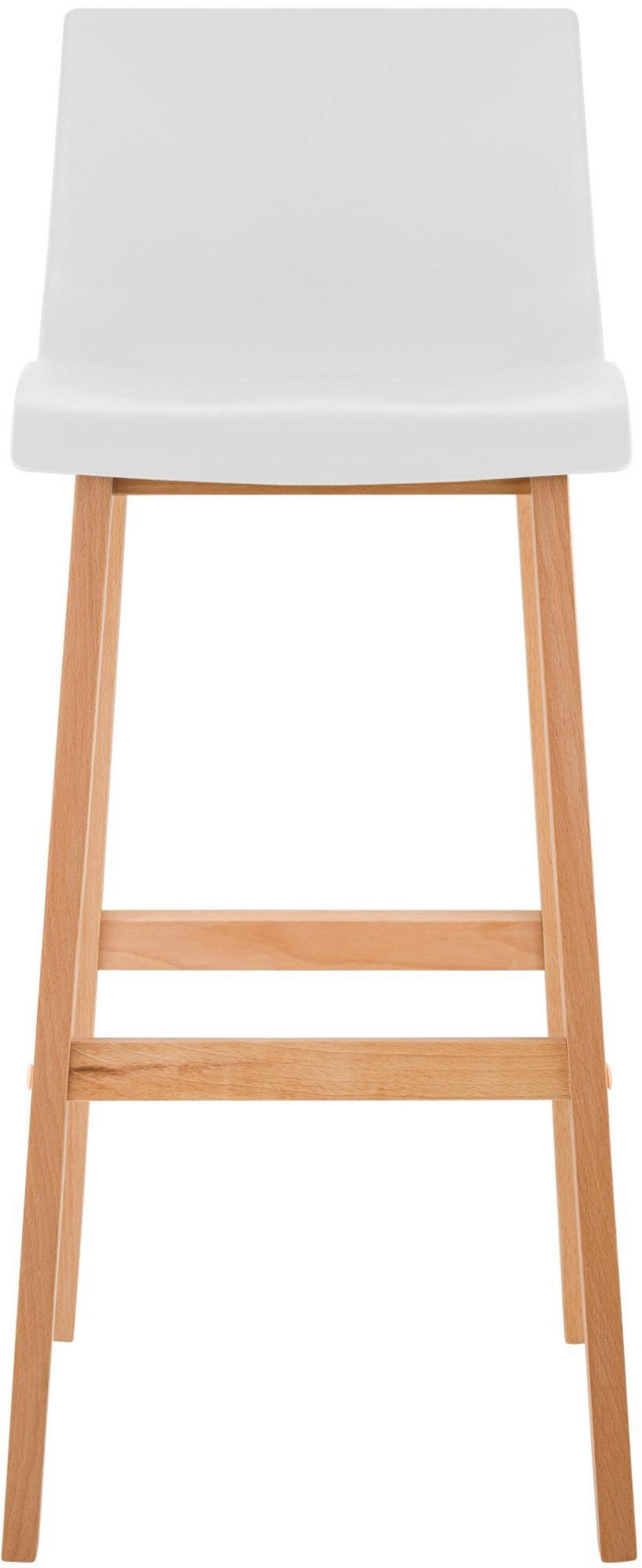 BARHOCKER Hover Massivholz 102x41x46 cm weiß - Weiß, Holz (41/102/46cm) - furnicato
