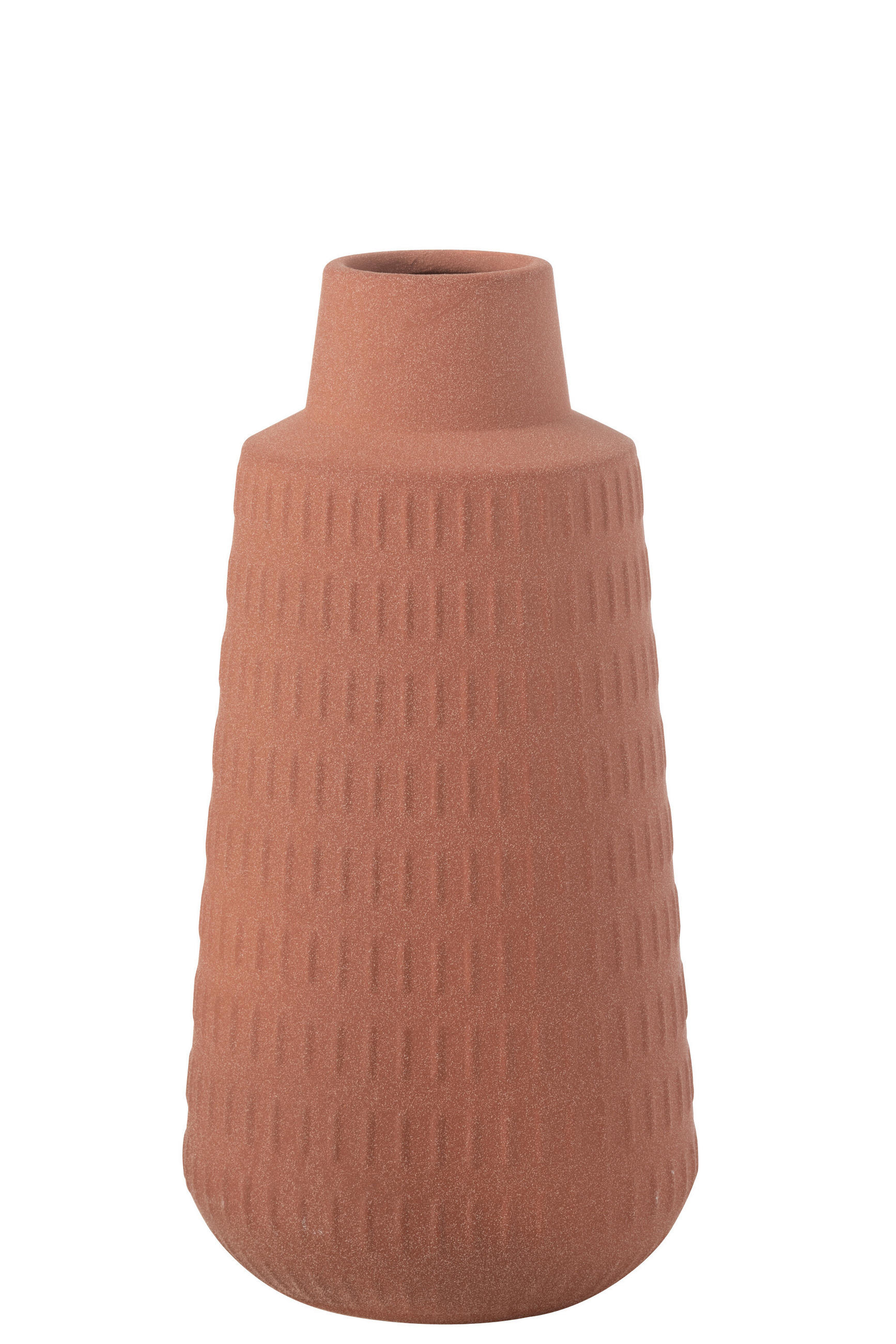 VASE RIA - Porzellan - Orange - L - Ø 15.5 cm - Orange, Keramik (31cm) - J-Line