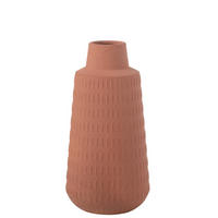 VASE RIA - Porzellan - Orange - L - Ø 15.5 cm - Orange, Keramik (31cm) - J-Line