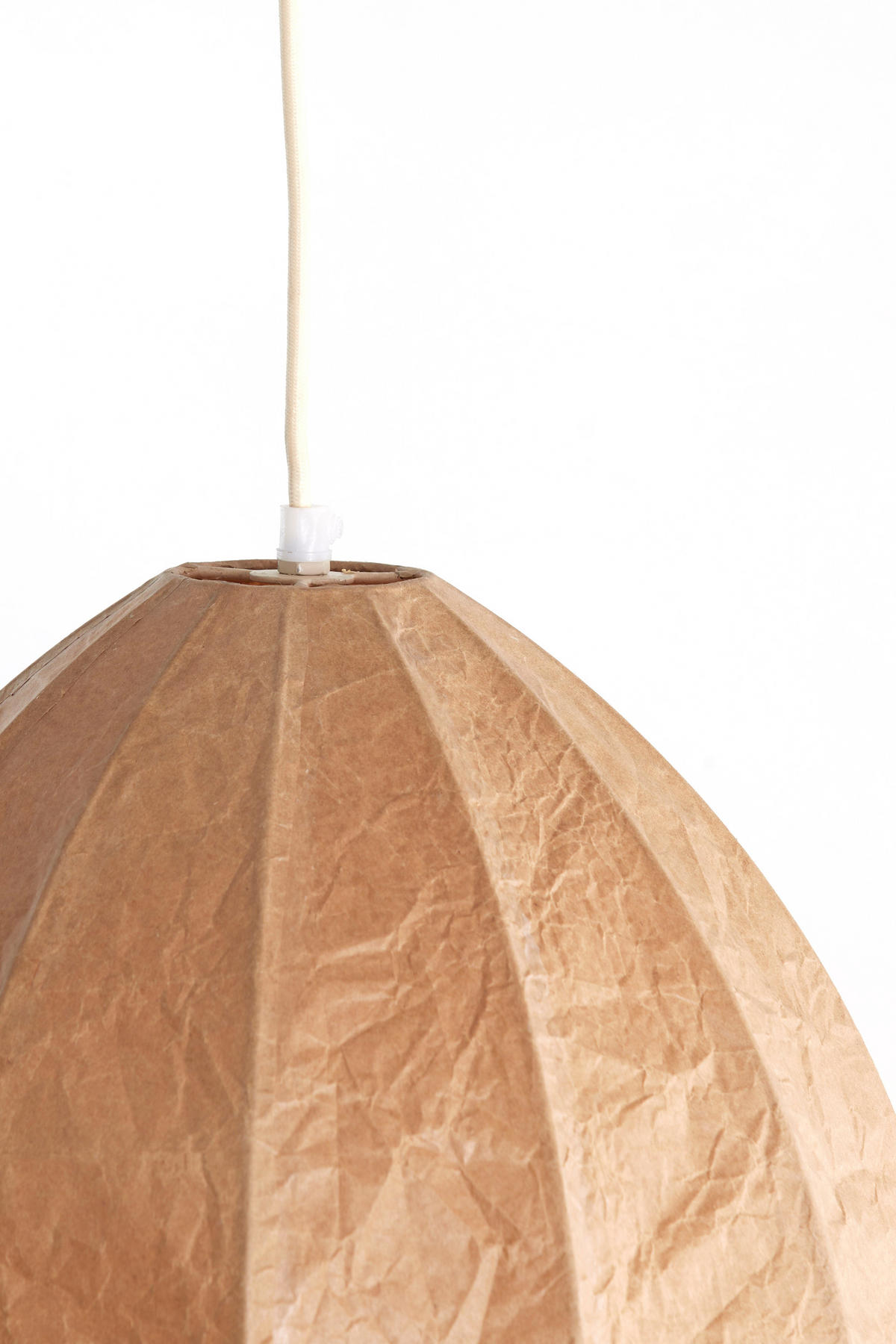 HÄNGELAMPE Milatos - Braun - 38/38/51 cm - Braun, Textil (38/38/51cm) - Light & Living