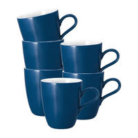 HENKELBECHER Life Fashion Classic Blue 400 ml 6er Set - Blau, Keramik (0.4L) - Seltmann Weiden