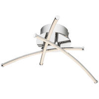 LED DECKENLEUCHTE SHANGHAI Metall Silber - Silberfarben, Metall (38/38/11.5cm) - Globo Lighting