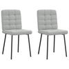 ESSZIMMERSTÜHLE 2 Stk. Hellgrau Samt 45*54*83cm - Grau, Metall (45/83/54cm) - ZMH