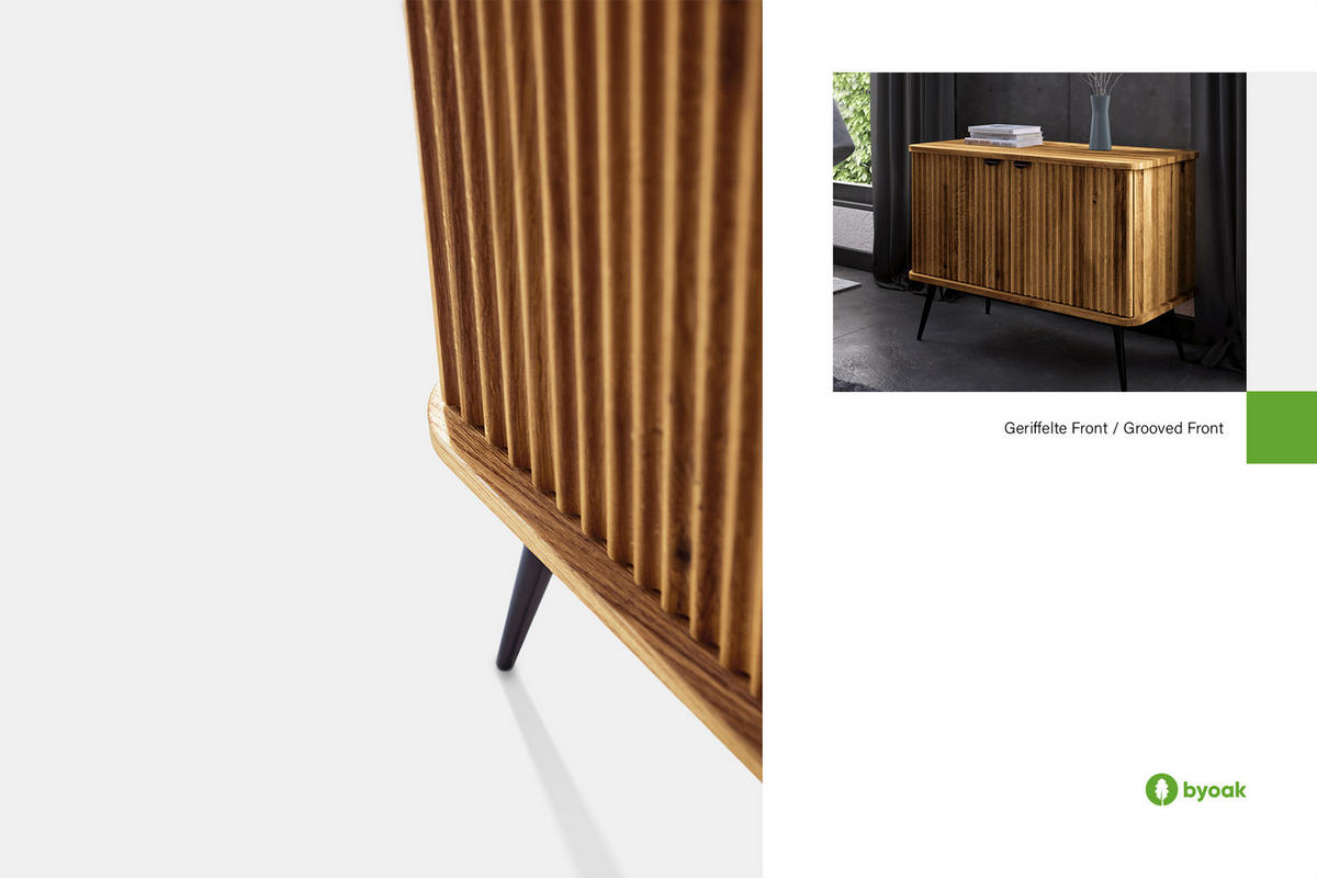 KOMMODE LINA - Kernbuche, Holz (97/72/46cm) - byoak