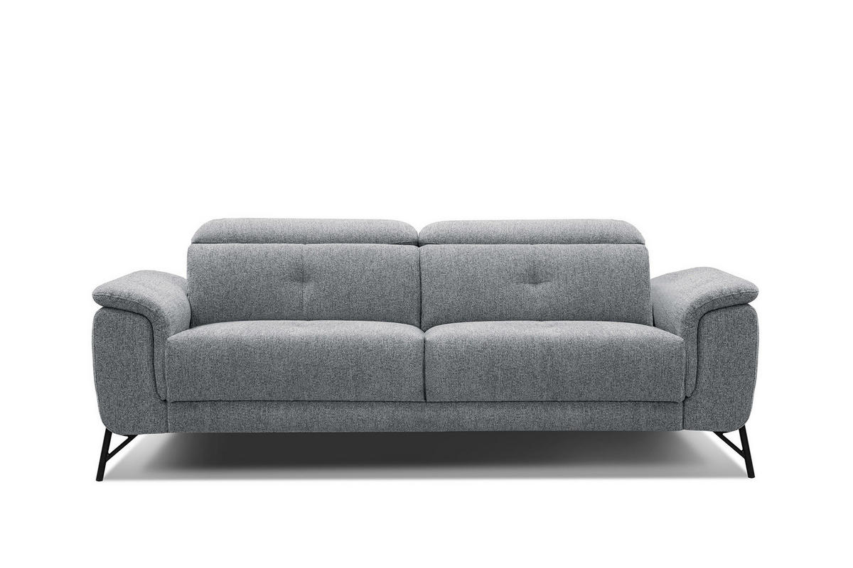 SOFA AVENA 3-Sitzer, grau - Grau, Holzwerkstoff/Textil (204/80/108cm) - Courtois Laville