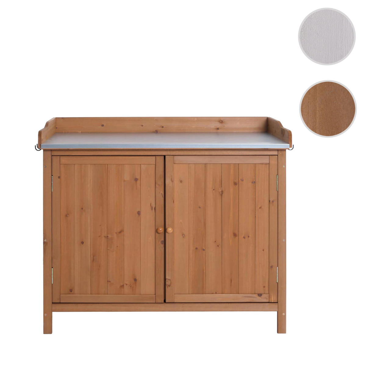 GARTENSCHRANK MIT ARBEITSPLATTE Braun - Braun, Holz (52/104/86cm) - MCW