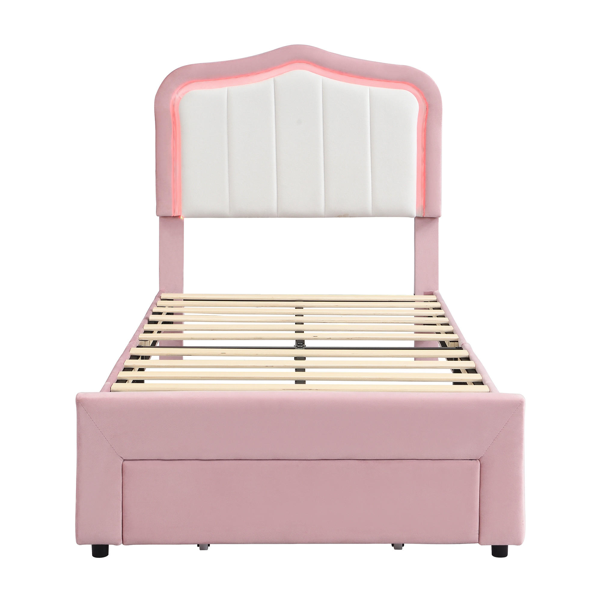 KINDERBETT 90/200 cm Rosa - Pink, Textil