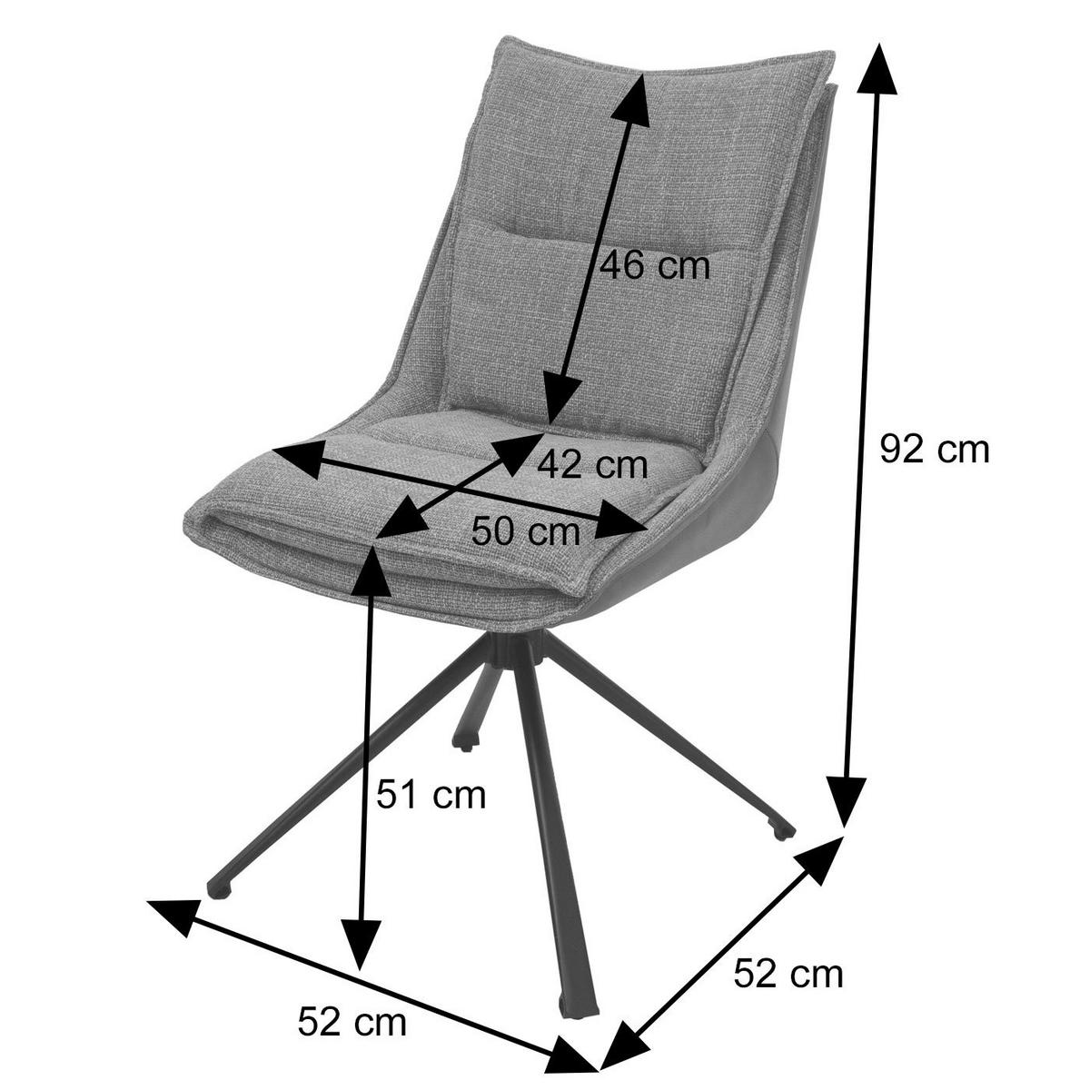 ESSZIMMERSTUHL Cremeweiß 6er-Set - Beige/Weiß, Textil (52/92/52cm) - MCW