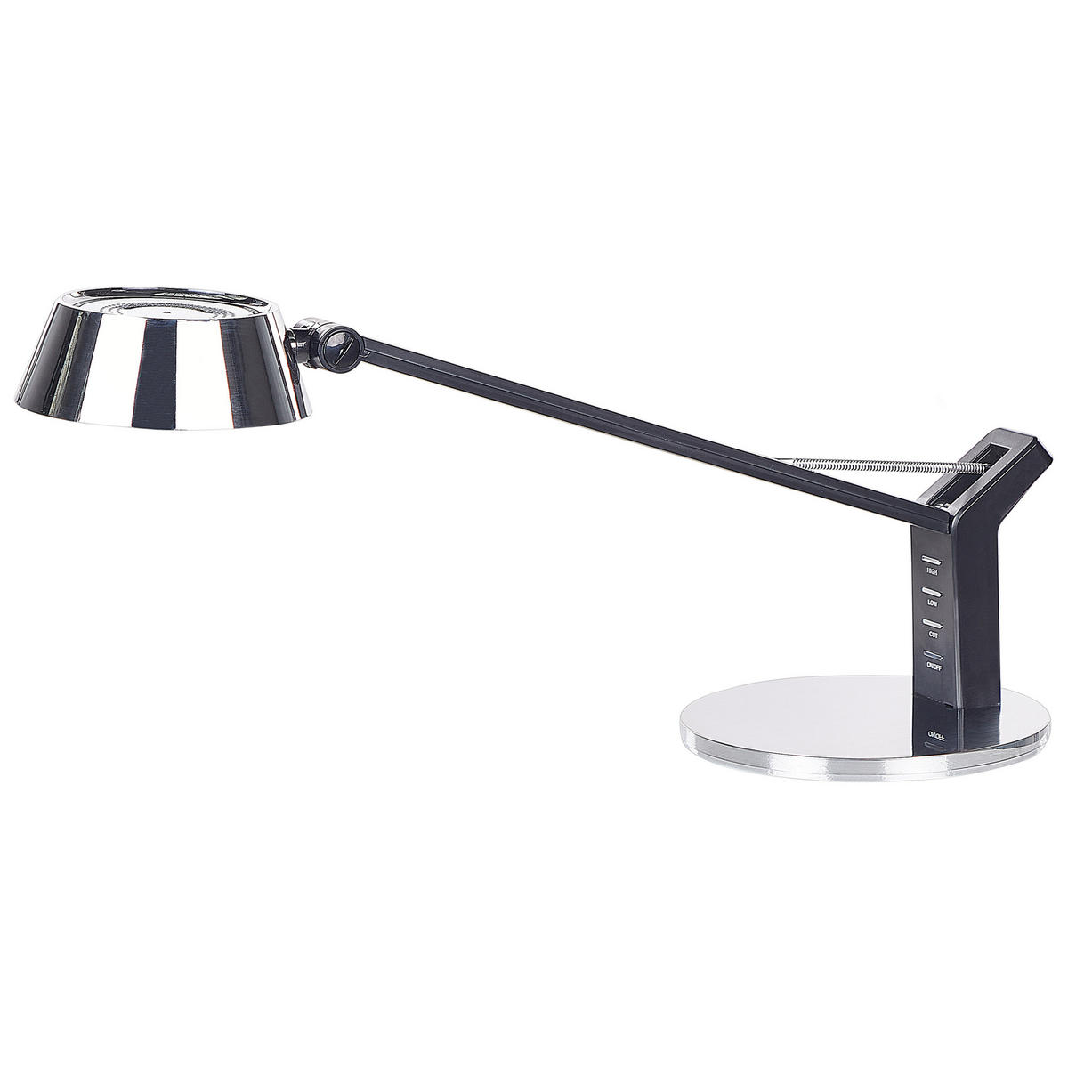SCHREIBTISCHLAMPE Chamaeleon 17/17/40 cm - Silberfarben, Metall (17/17/40cm) - Beliani