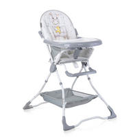 HOCHSTUHL Bonbon grau beige Bechervertiefung, klappbar, doppelter Tisch, Korb - Beige, Metall (62/112/80cm) - Lorelli