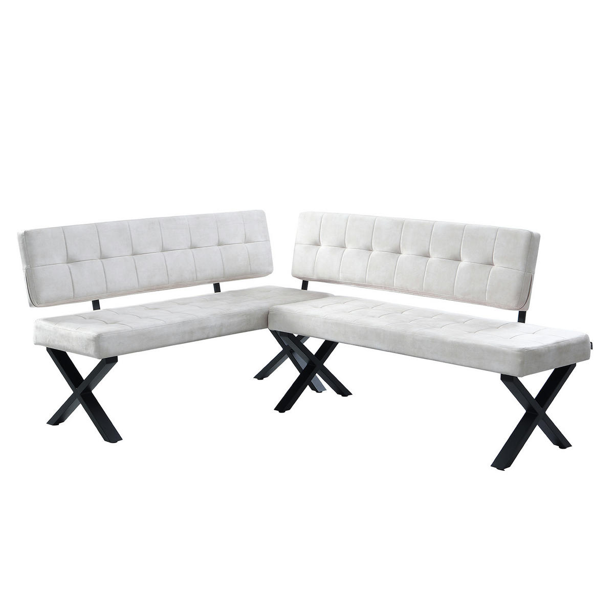 SITZBANK KAREN - Grau, Metall (140/48/56cm) - B&D Home